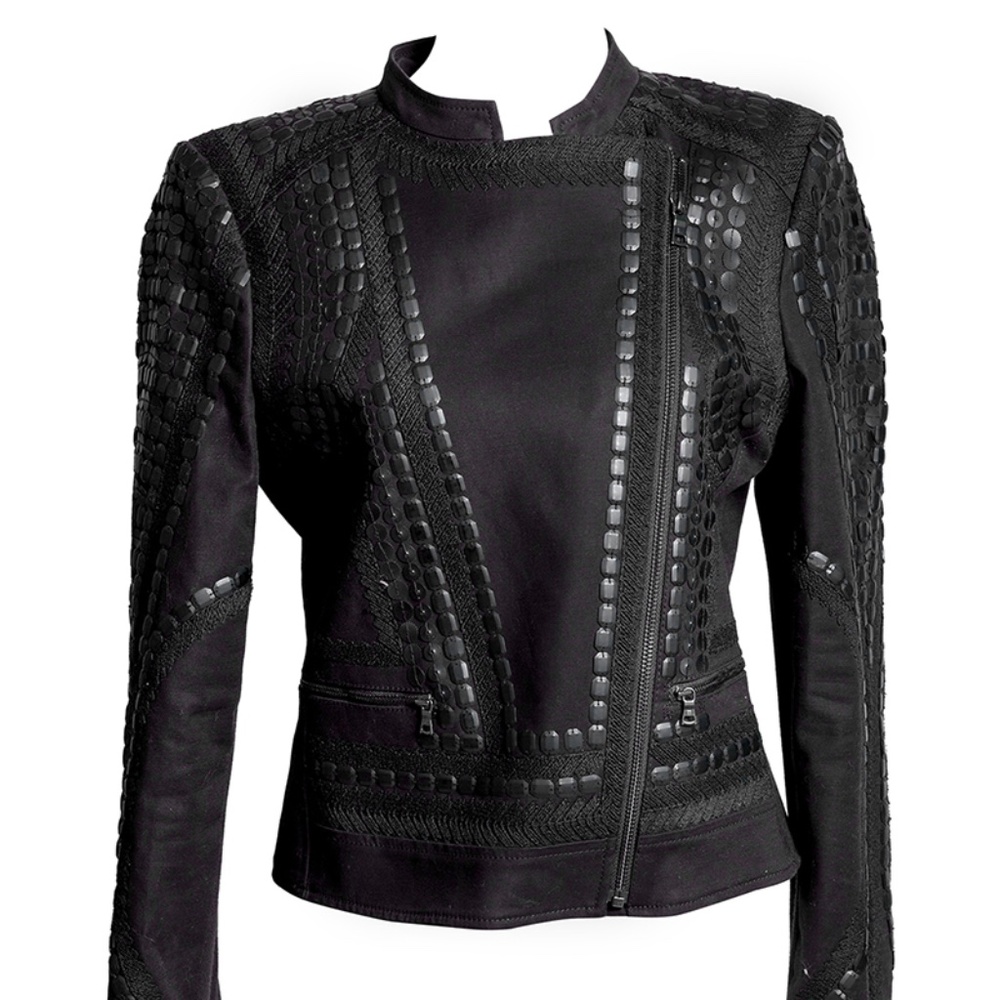 BCBG MAXAZRIA Long Sleeve Black Cropped Jacket,  Size M